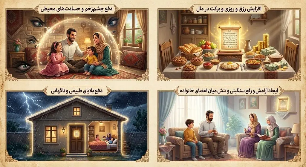 خواص و برکات اصلی حرز امام جواد در خانه